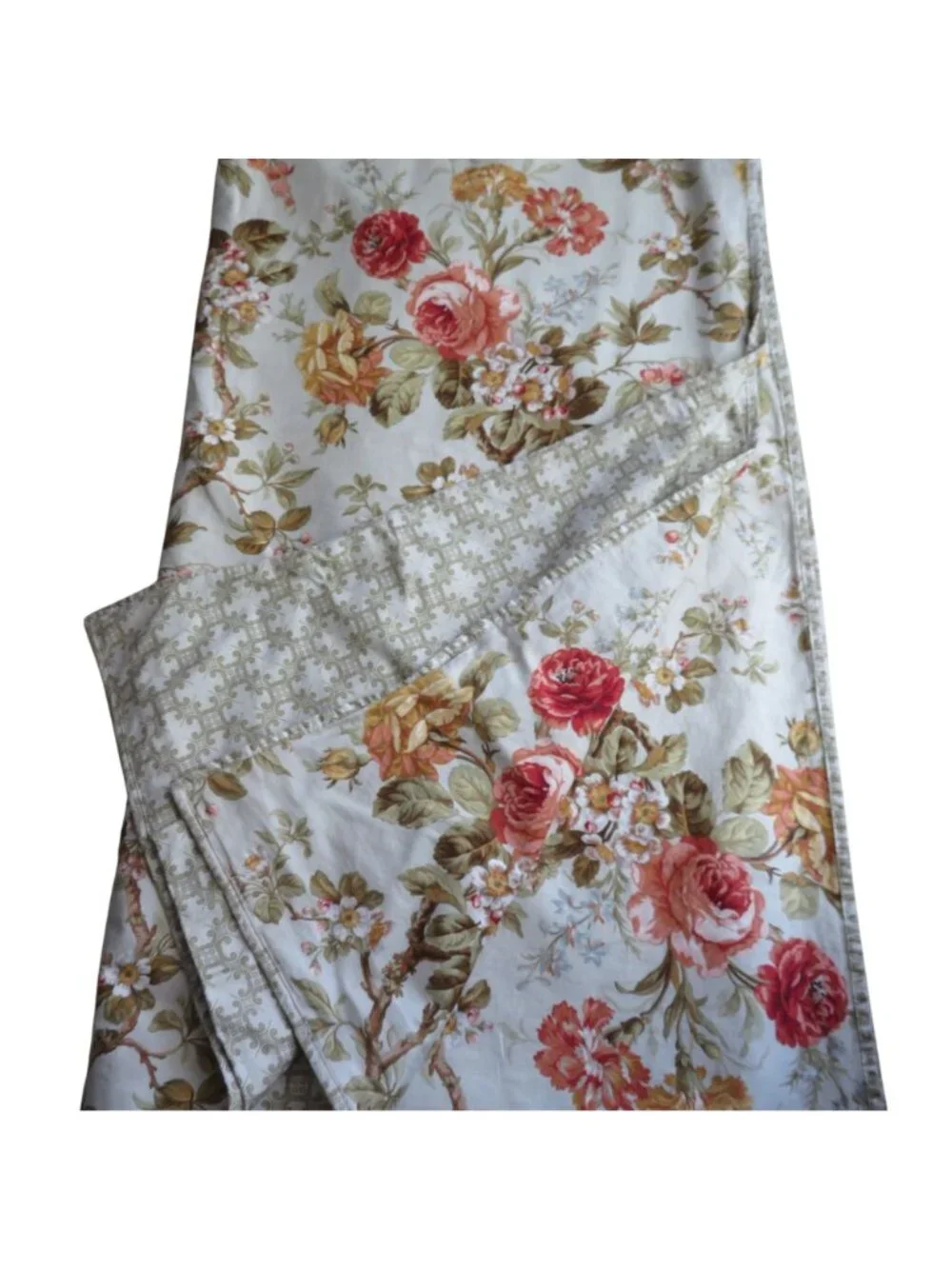 Charter Club Floral Reversible Cotton Sateen Duvet Cover Full/Queen